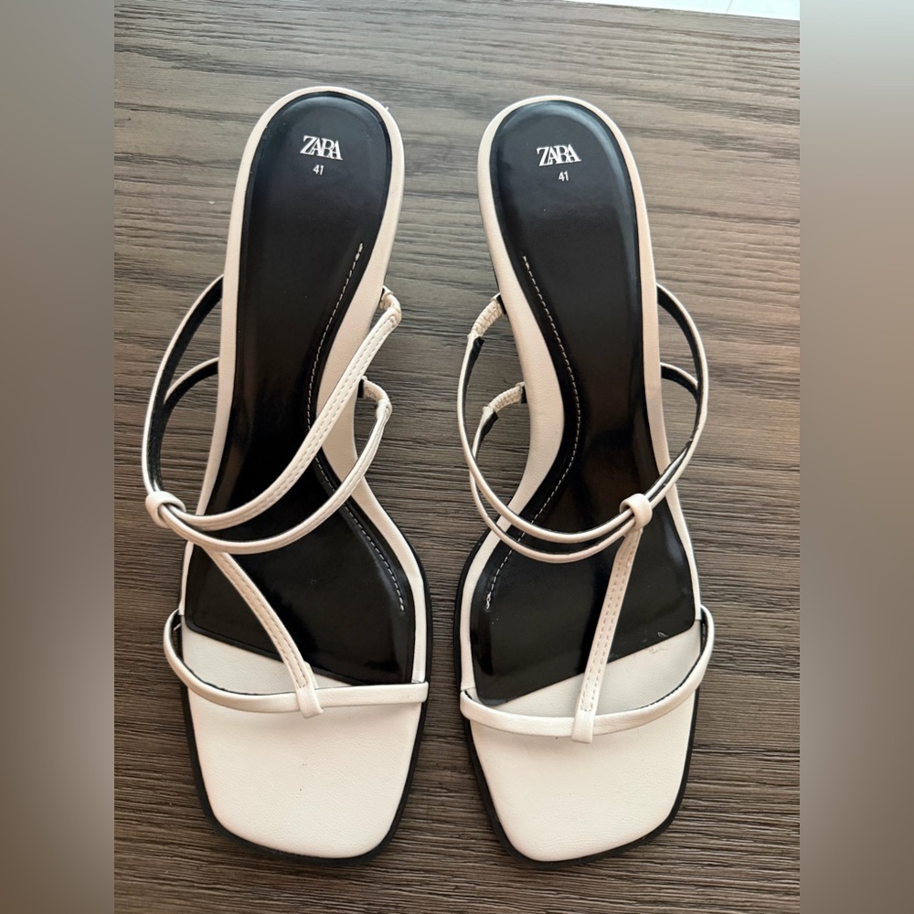 Zara Women's Elegant Cream Heels